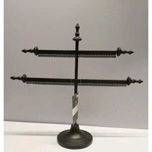 Tripar 2 Tier Metal Jewelry Display Stand Bracelet Watch Holder Black Retail